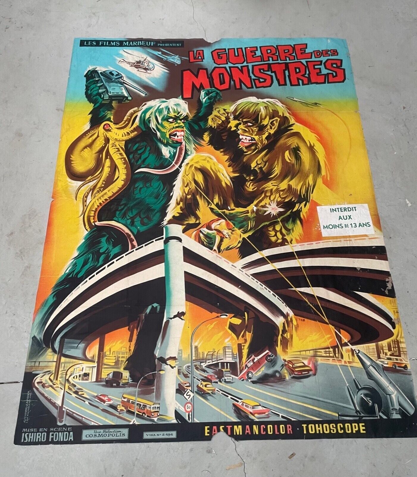 LA GUERRE DES MONSTRES ORIGINAL 120x160 ISHIRO FONDA
