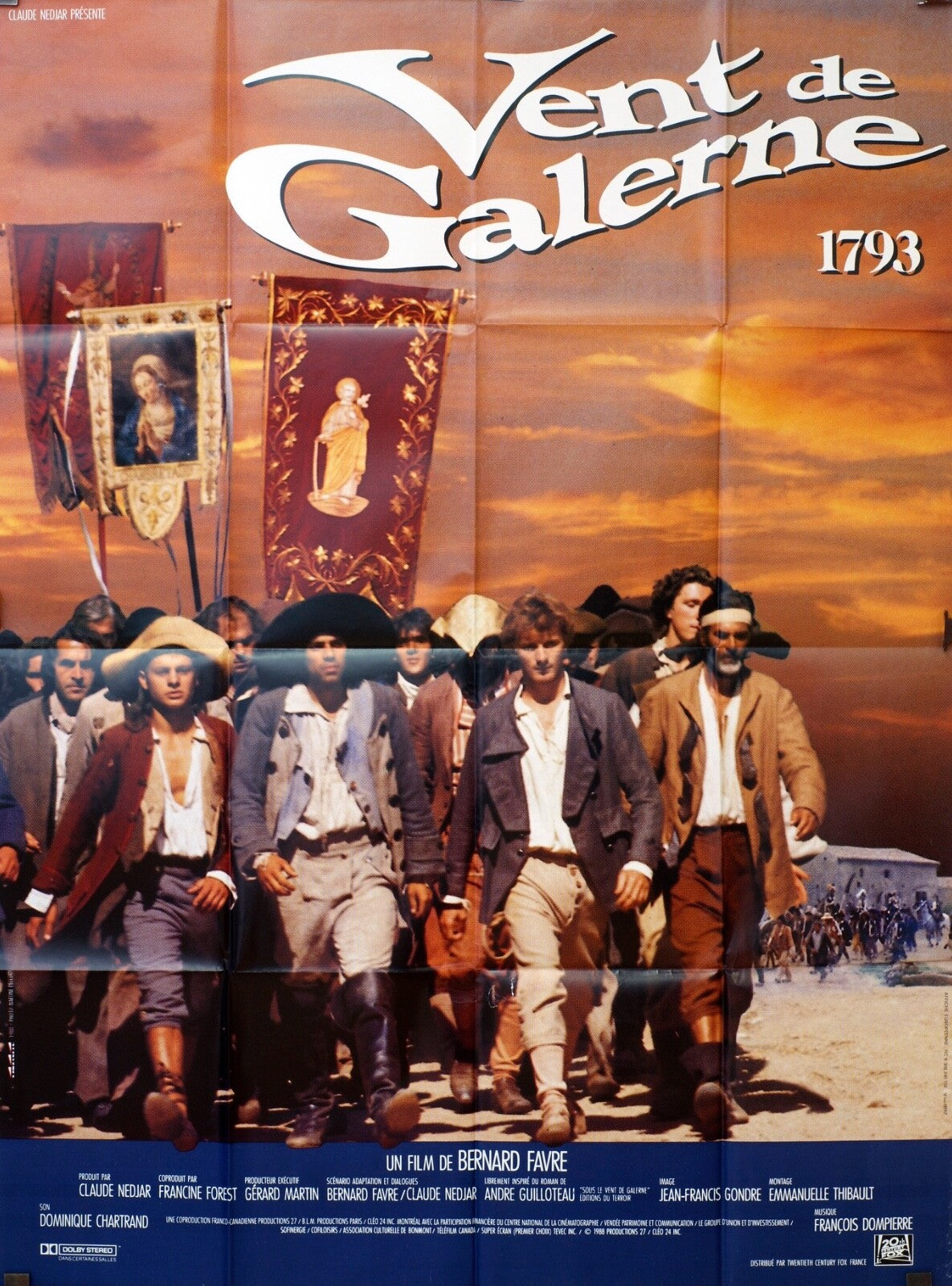 VENT DE GALERNE 1793 POSTER ORIGINAL 120x160 CLAUDE NEDJAR