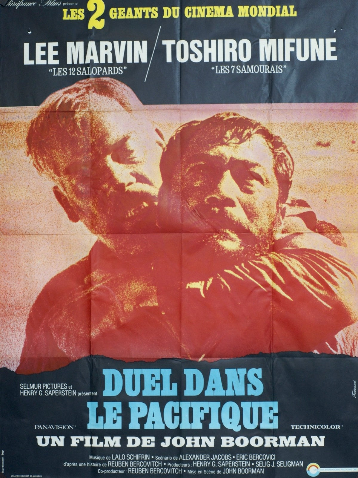 DUEL DANS LE PACIFIQUE LEE MARVIN movie poster ORIGINAL 120x160