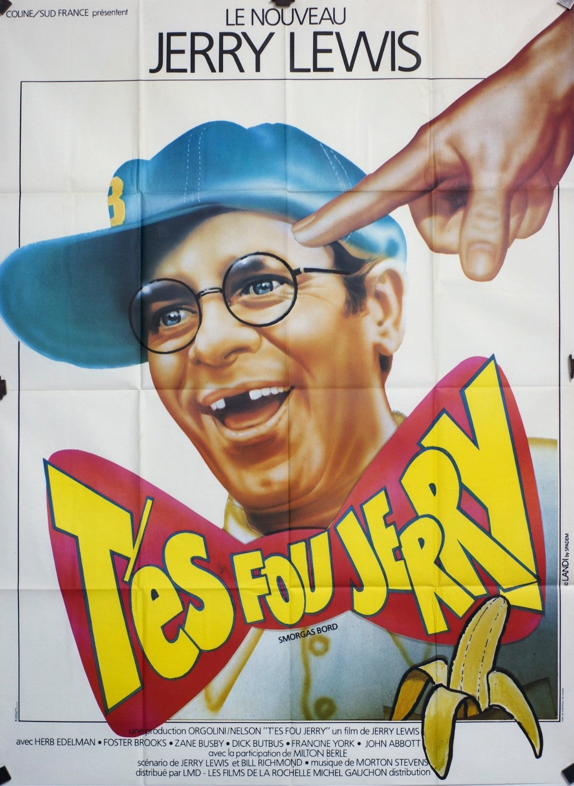 T’ES FOU JERRY JERRY LEWIS POSTER ORIGINAL 120x160