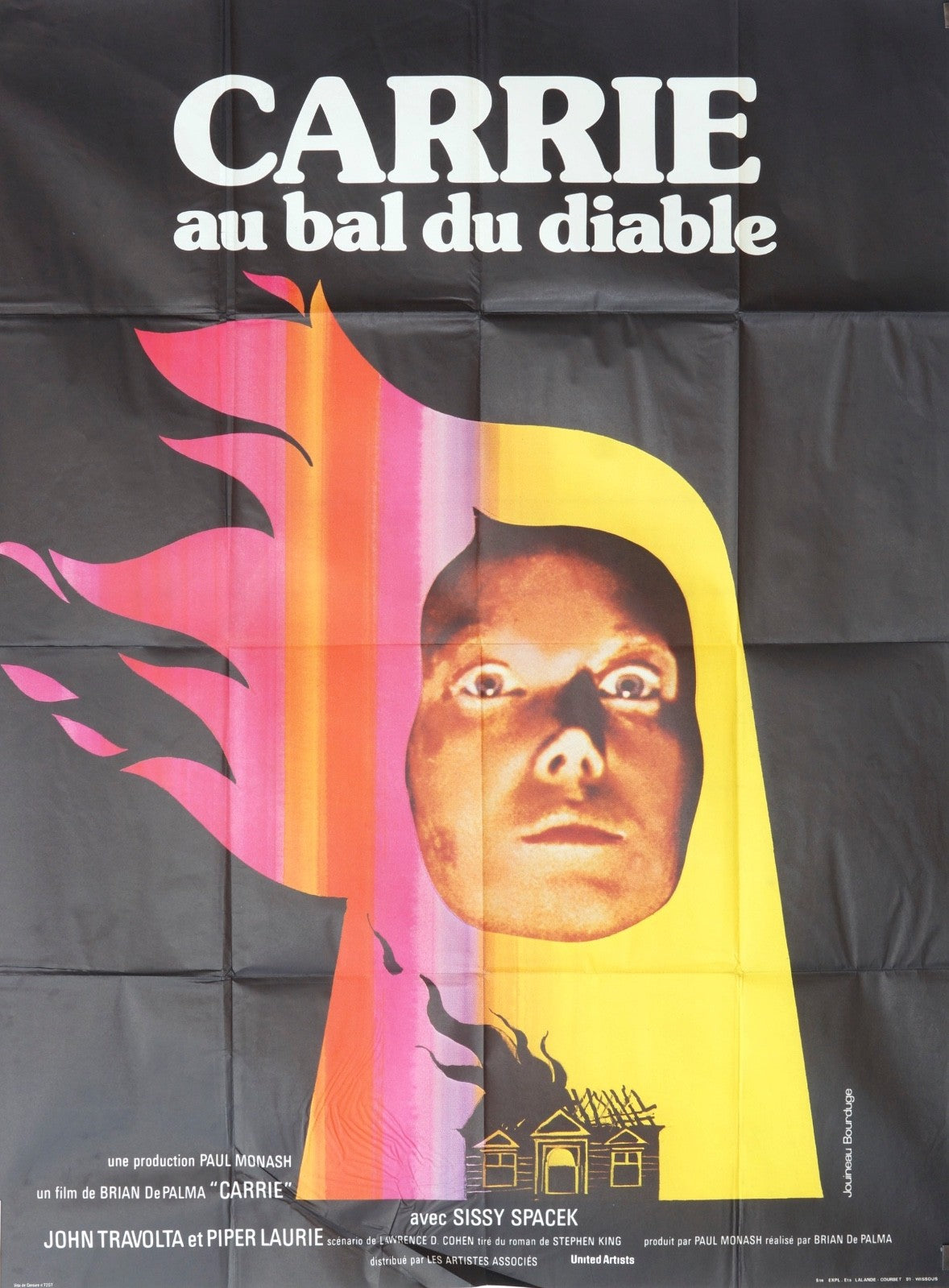 CARRIE AU BAL DU DIABLE JOHN TRAVOLTA movie poster ORIGINAL 120x160
