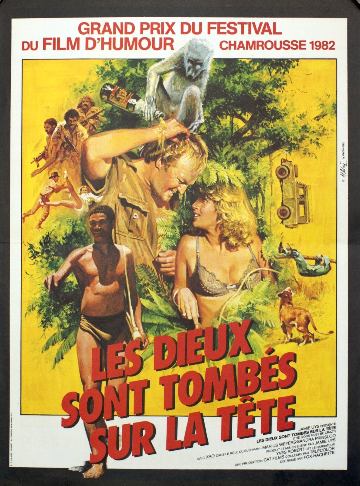 LES DIEUX SONT TOMBES SUR LA TETE (POSTER ORIGINAL) 40x60 Jamie Uys