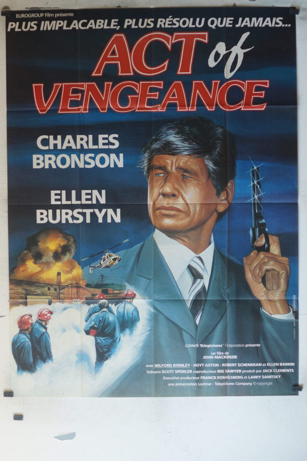 ACT OF VENGEANCE POSTER ORIGINAL 120x160 CHARLES BRONSON, Ellen Burstyn