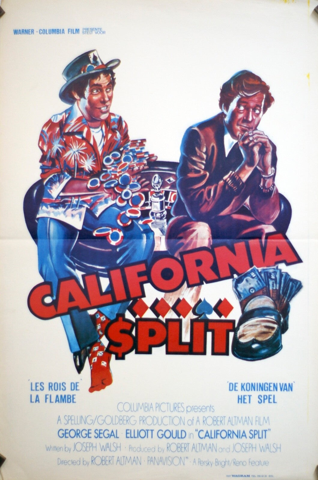CALIFORNIA SPLIT Original Poster (French Version)