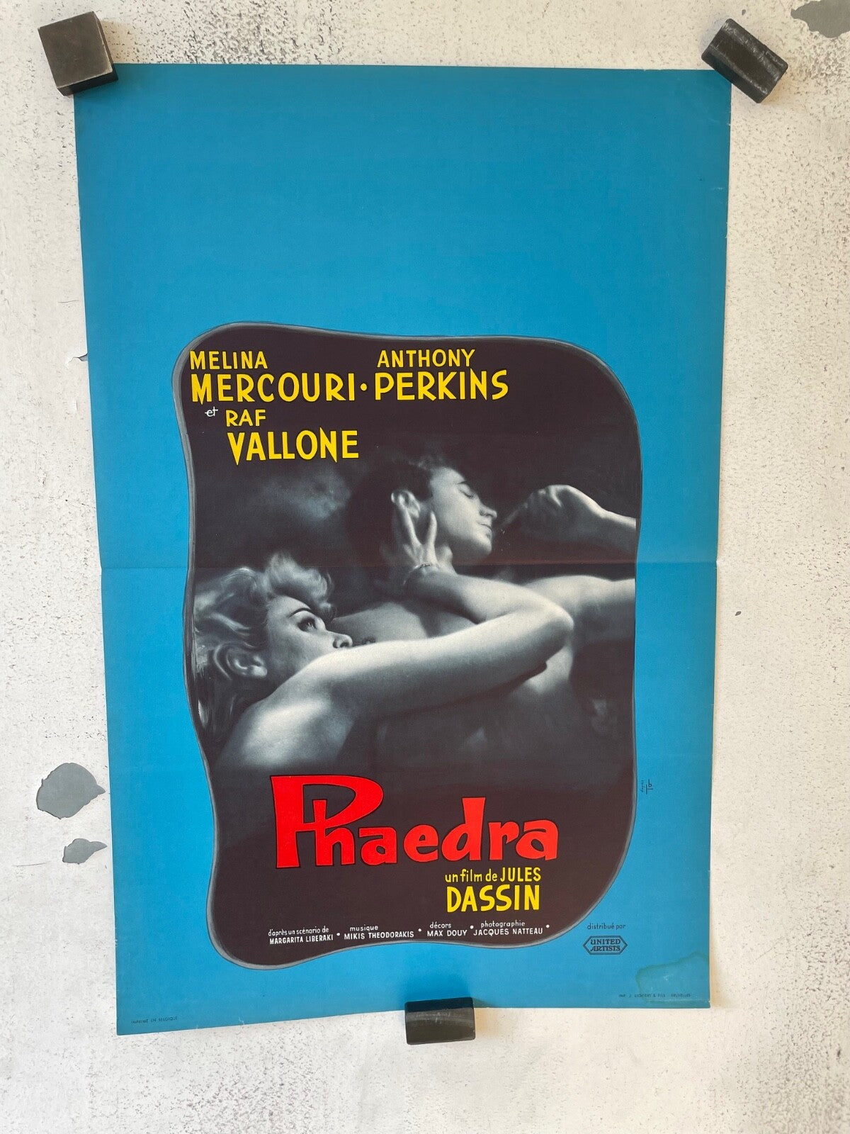 PHAEDRA, BELGIAN MOVIE POSTER 36x55 MELINDA MERCOURI