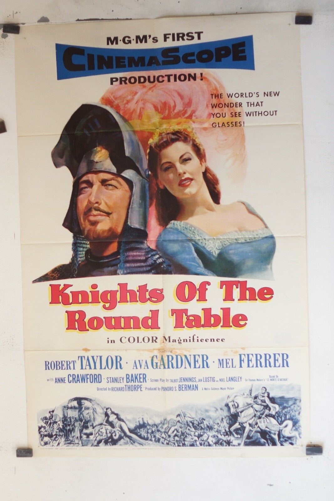 KNIGHTS OF THE ROUND TABLE, MOVIE POSTER ORIGINAL (69x103), Robert Taylor