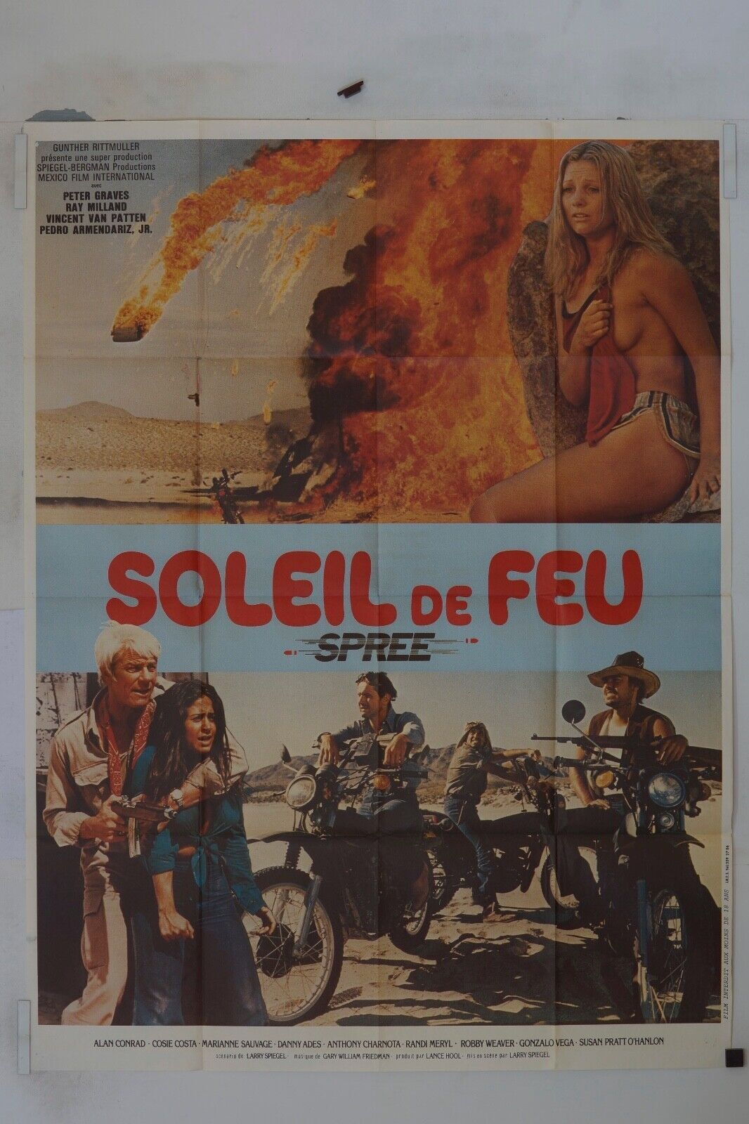 SOLEIL DE FEU MOVIE POSTER ORIGINAL 120x160 ALAN CONRAD