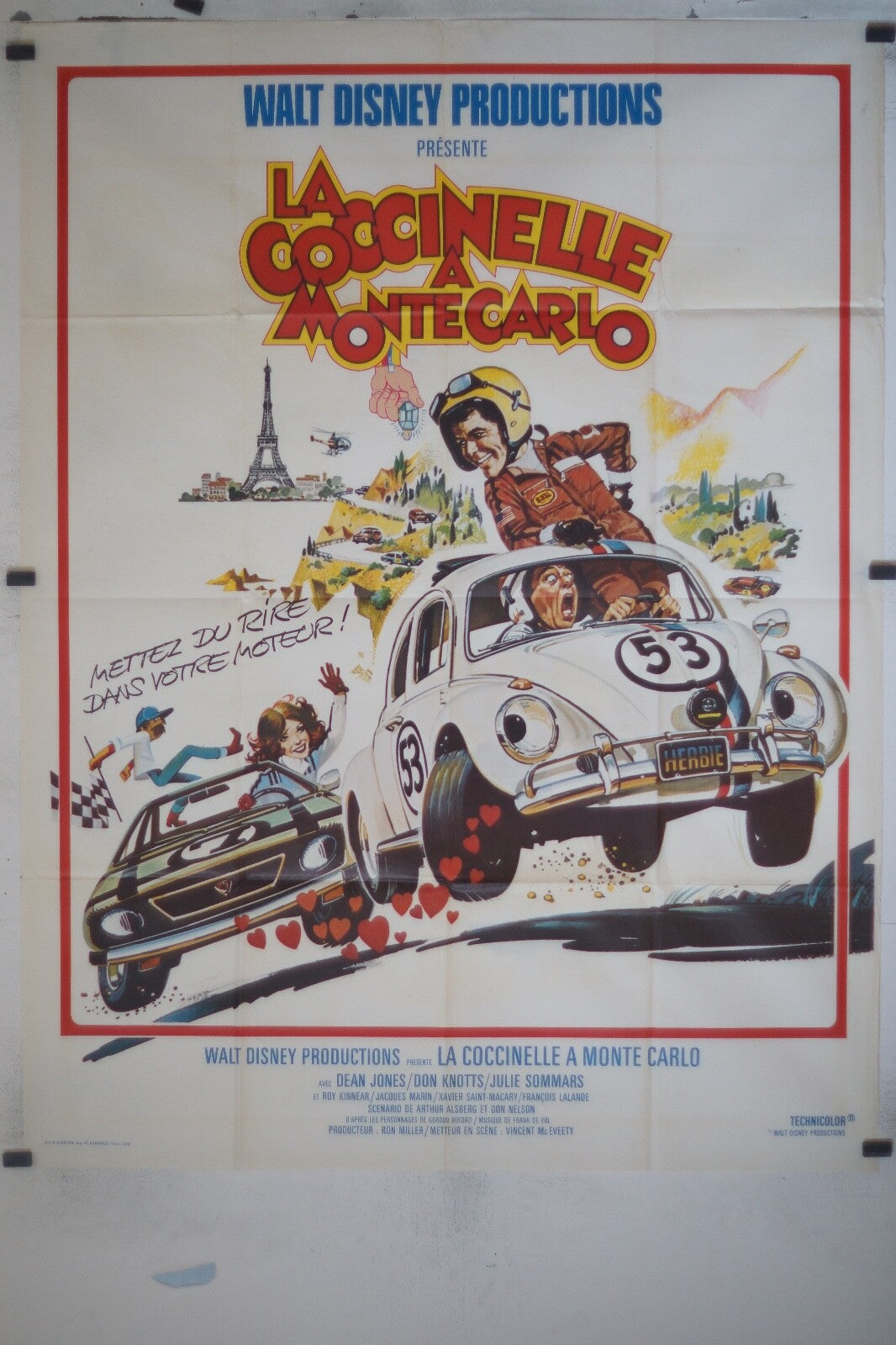 COCCINELLE A MONTECARLO (la) ORIGINAL 120x160 Herbie goes to monte carlo