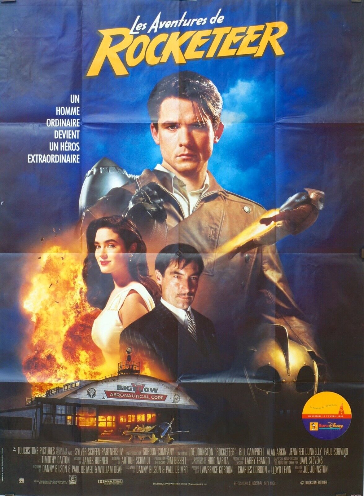 LES AVENTURES DE ROCKETEER POSTER ORIGINAL 120x160 MELANIE GRIFFITH