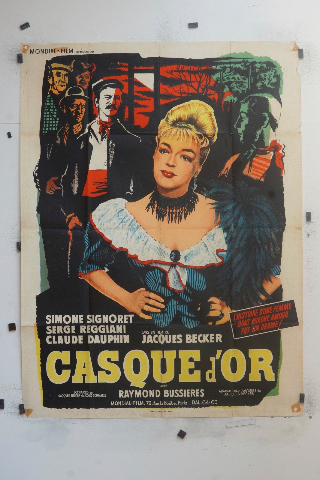 CASQUE D’OR SIMONE SIGNORET MOVIE POSTER ORIGINAL (120X160)