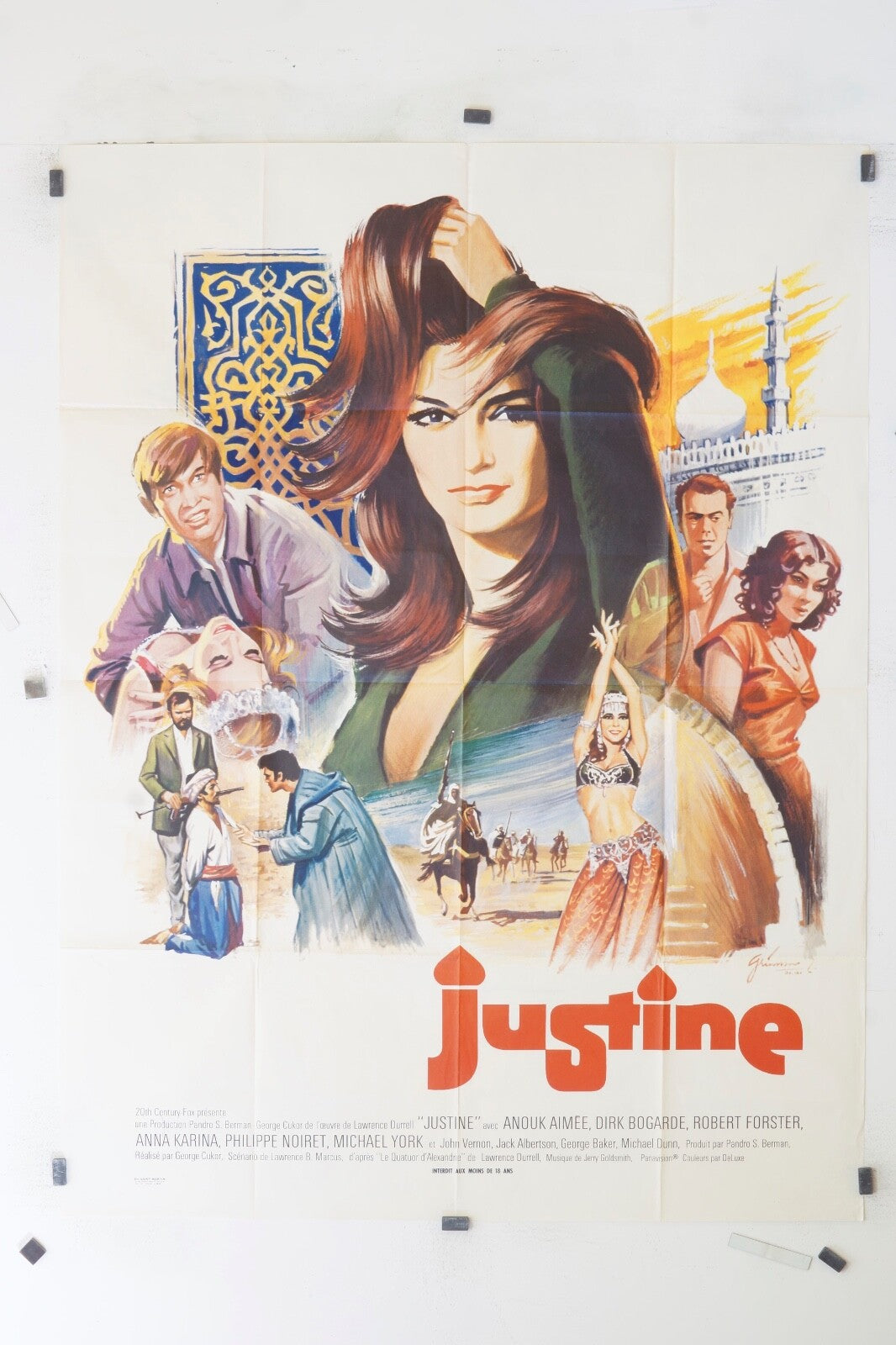 JUSTINE ANNA KARINA MOVIE POSTER ORIGINAL 120x160