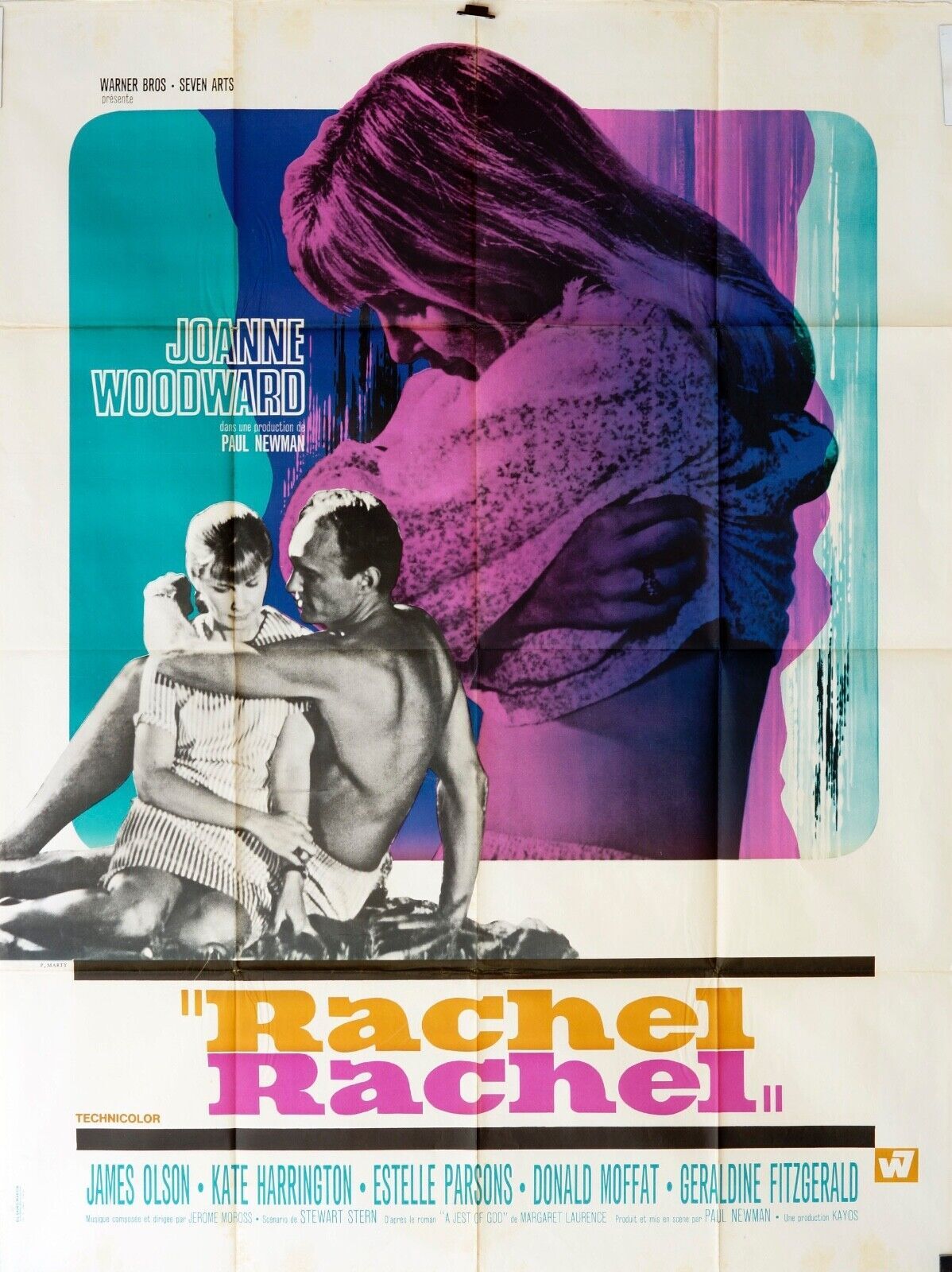RACHEL RACHEL MOVIE POSTER ORIGINAL 120x160 JOANNE WOODWARD