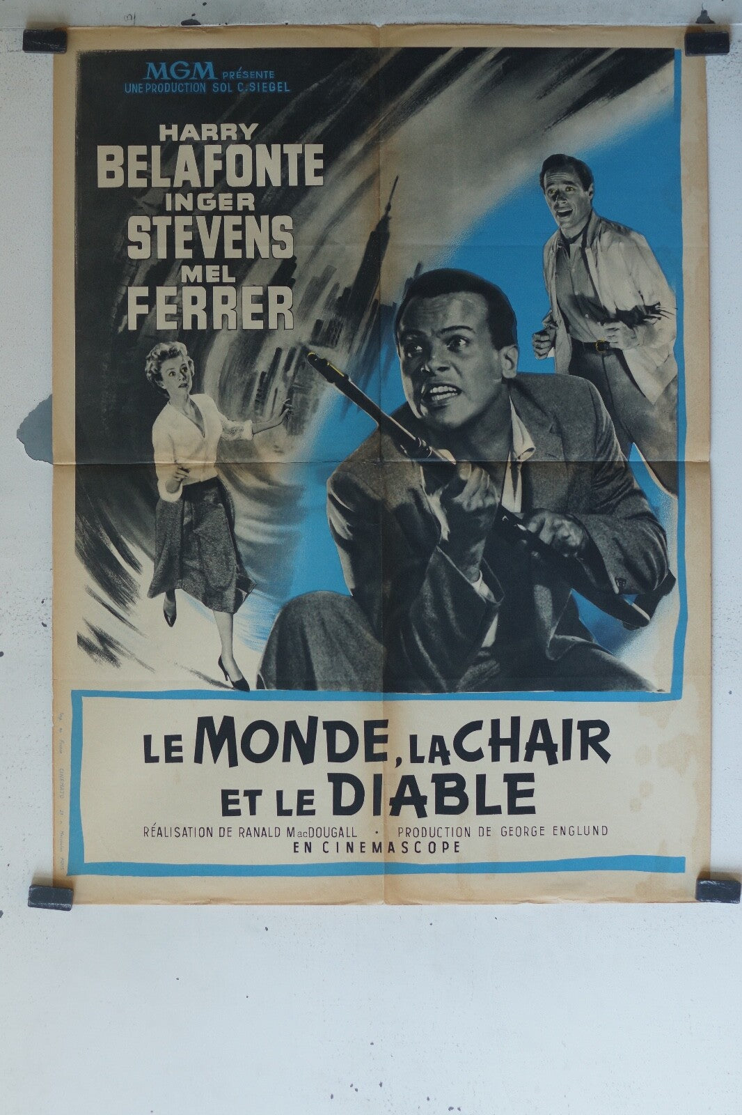 MONDE , LA CHAIR ET LE DIABLE (LE) MOVIE POSTER ORIGINAL (60X80) Harry Belafonte