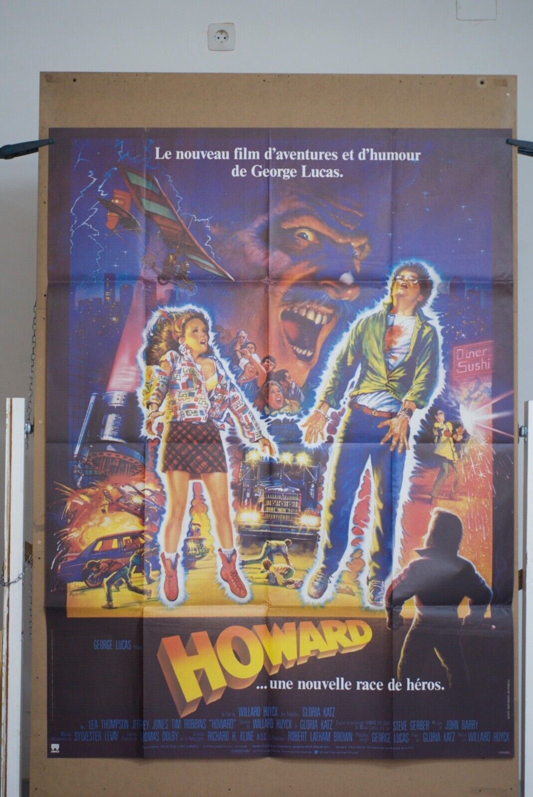 HOWARD…UNE NOUVELLE RACE DE HÉROS MOVIE POSTER ORIGINAL 120x160 GEORGES LUCAS