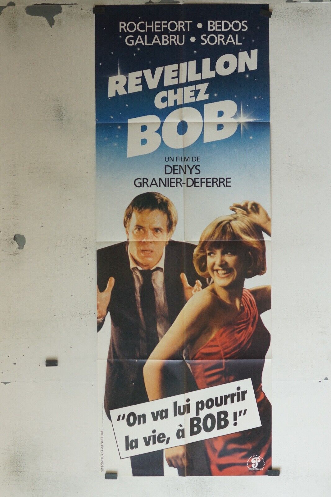 REVEILLON CHEZ BOB MOVIE POSTER ORIGINAL 60x160 ROCHEFORT