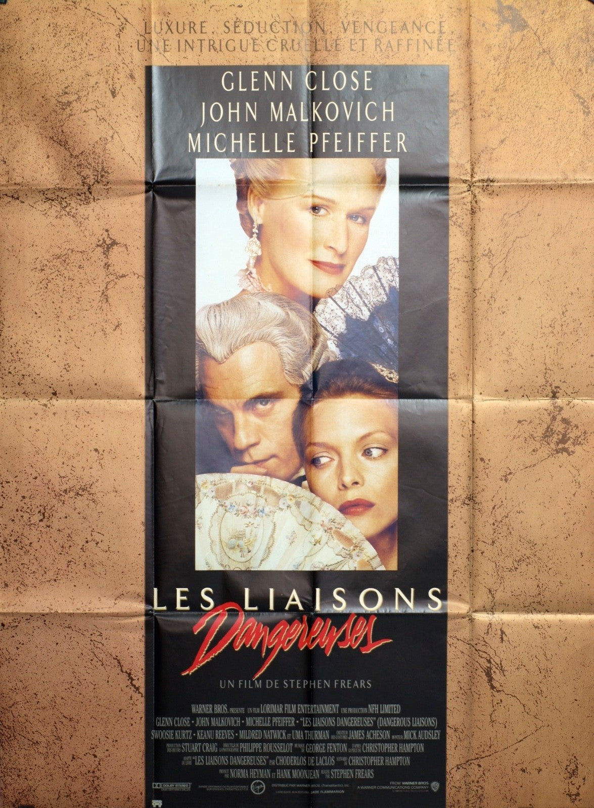 LES LAISONS DANGEUREUSES GLENN CLOSE MOVIE POSTER ORIGINAL (120X160)