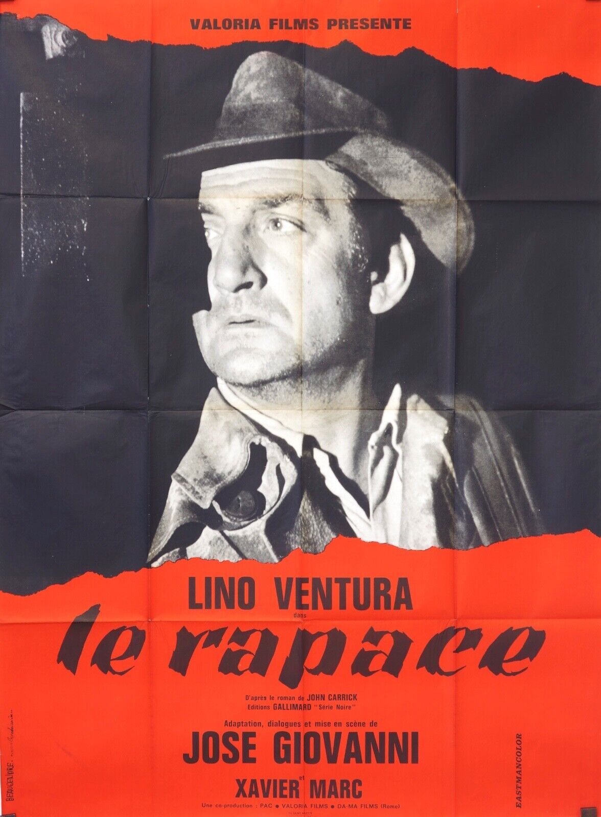 LE RAPACE MOVIE POSTER ORIGINAL (120X160) LINO VENTURA