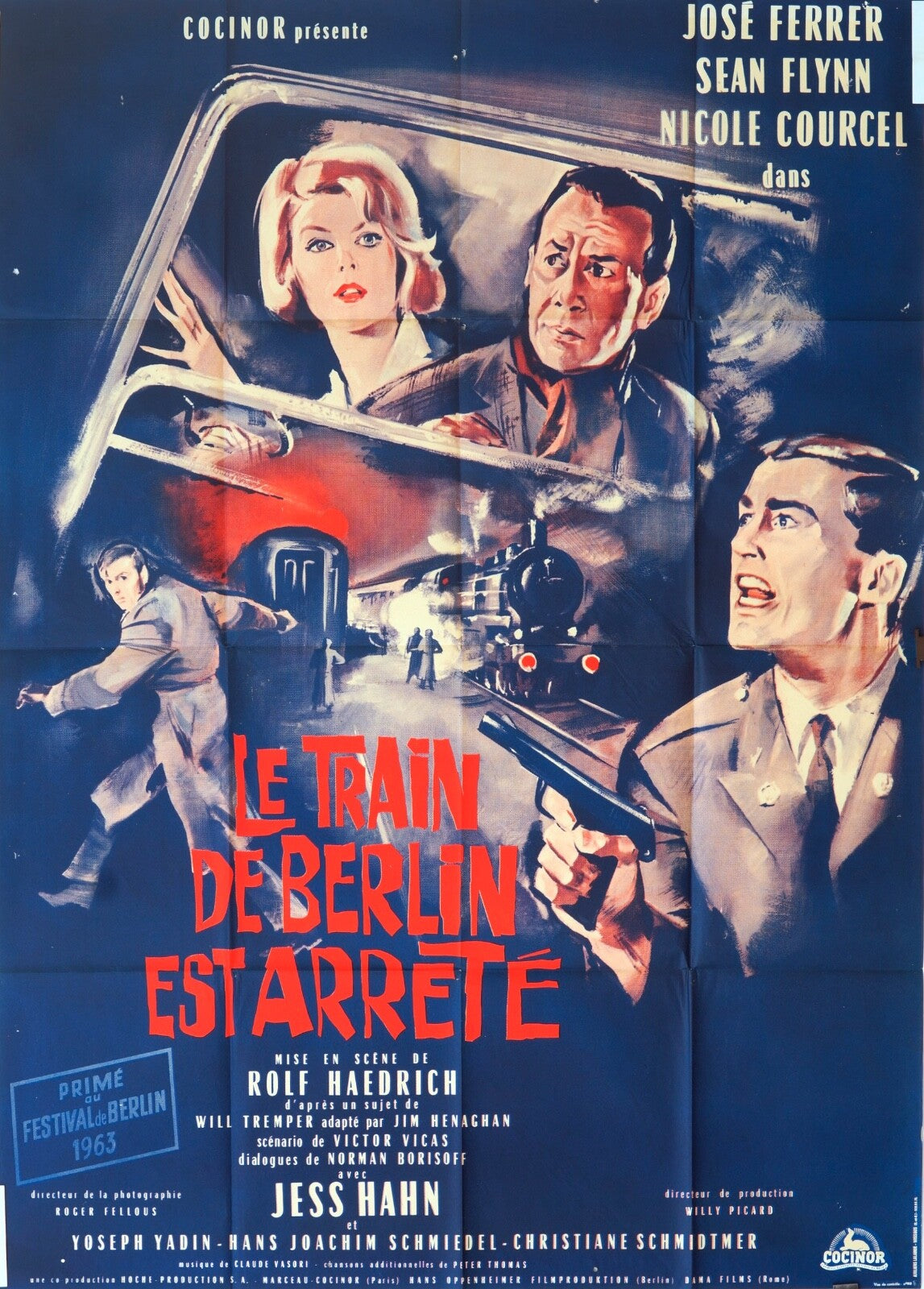 LE TRAIN DE BERLIN EST ARRÊTÉ MOVIE POSTER ORIGINAL 120x160 TRINTIGNANT