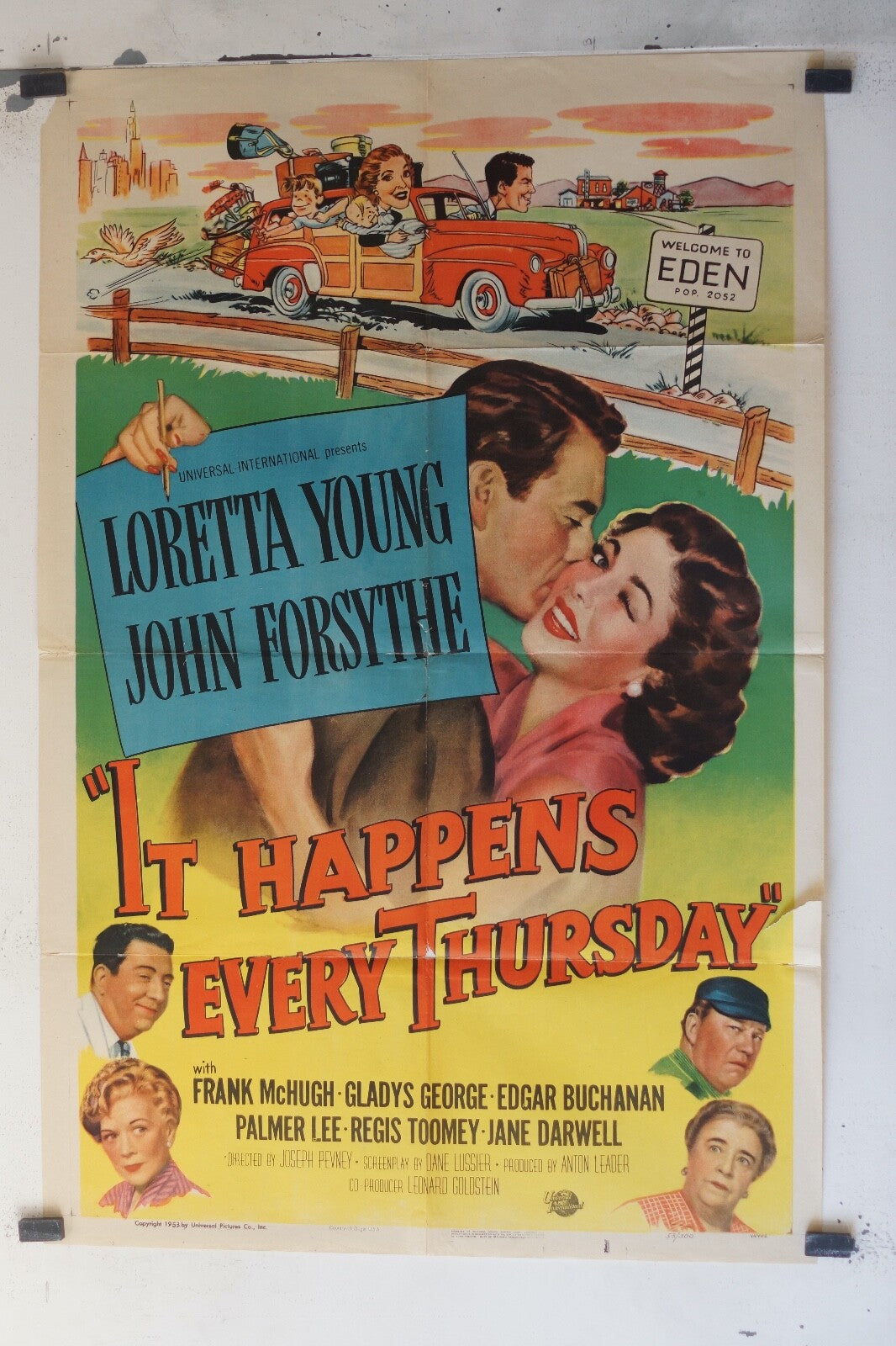 IT’S HAPPENS EVERY THURSDAY (70X100)ORIGINAL MOVIE POSTER FRANCK Mc HUGH