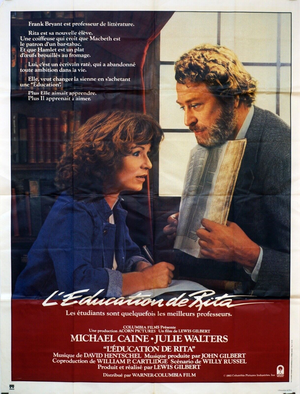 L’ÉDUCATION DE RITA MOVIE POSTER ORIGINAL 120x160 MICHAEL CAINE