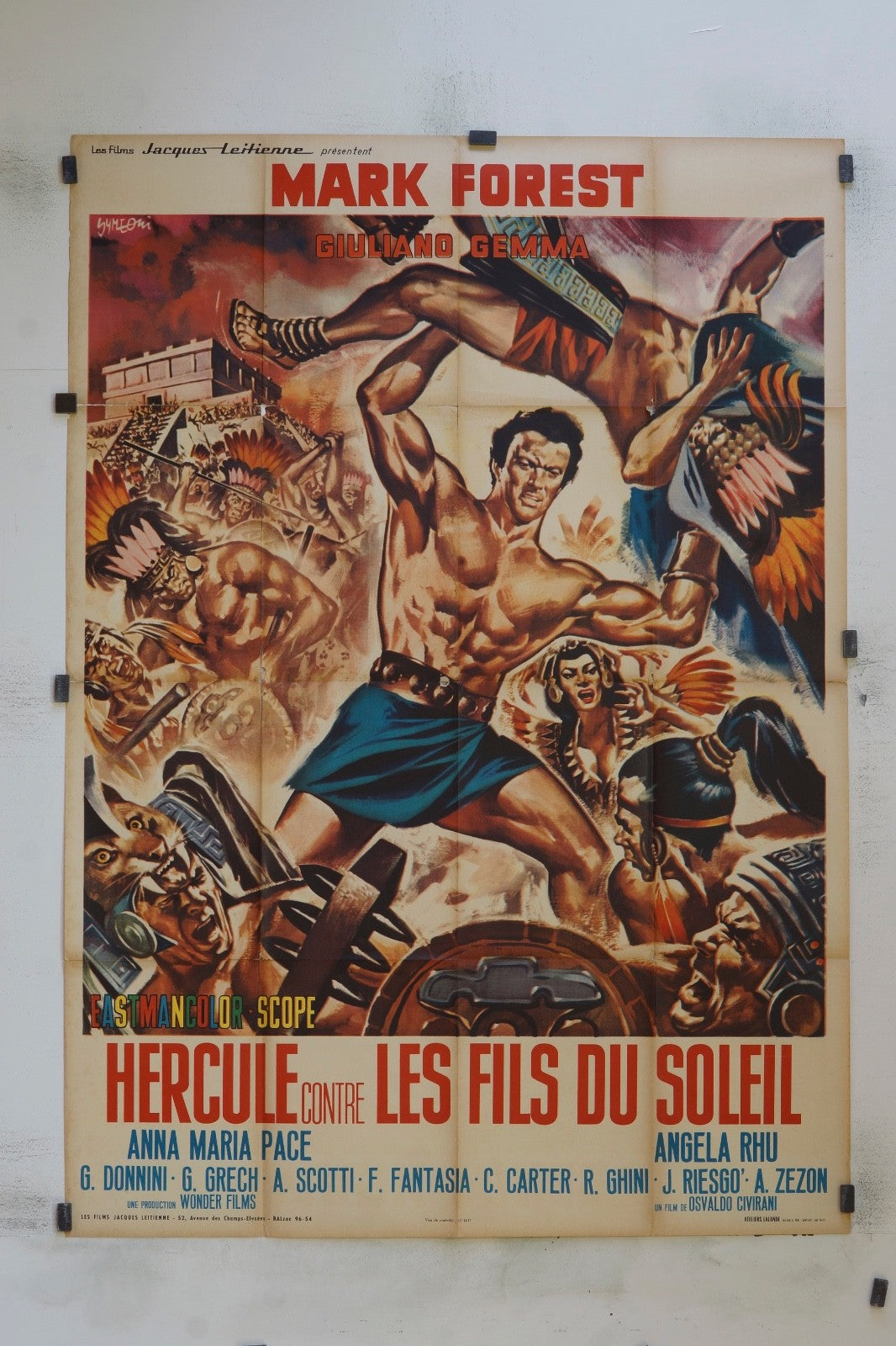 HERCULE CONTRE LES FILS DU SOLEIL MARK FOREST MOVIE POSTER ORIGINAL 120x160