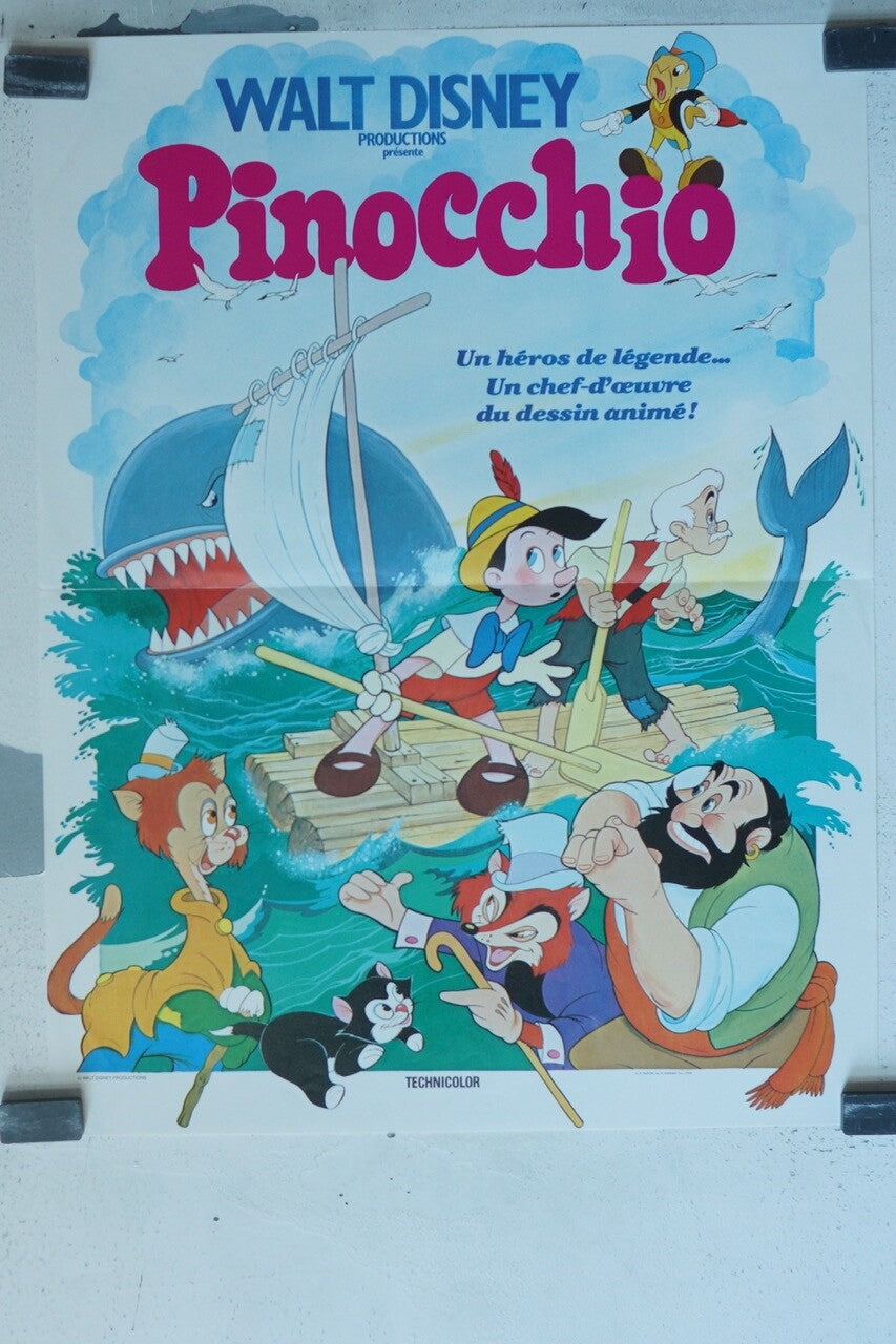 PINOCCHIO MOVIE POSTER ORIGINAL 40x60 WALT DISNEY