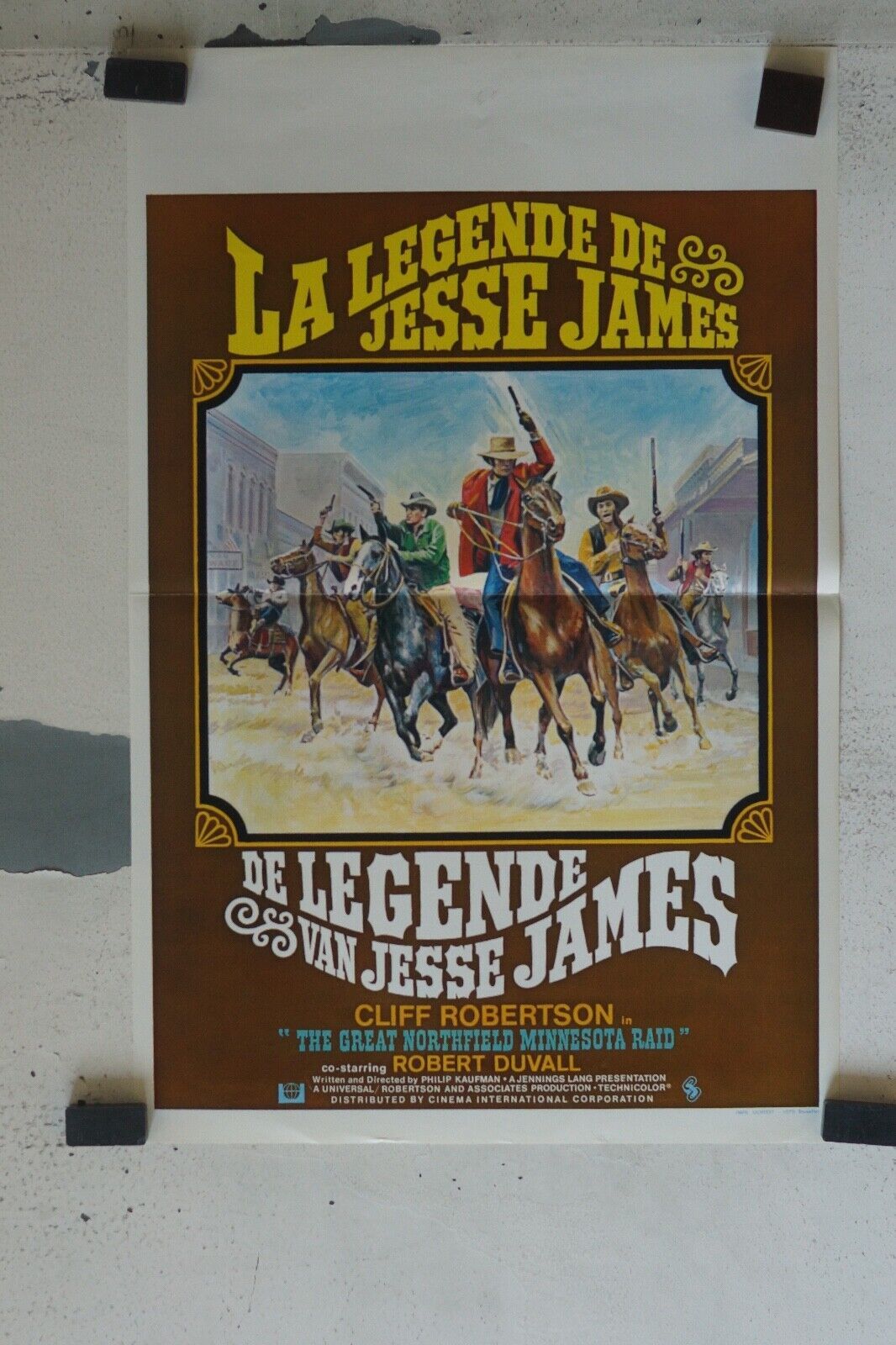 LA LEGENDE DE JESSE JAMES ORIGINAL MOVIE POSTER 55X37 CLIFF ROBERTSON