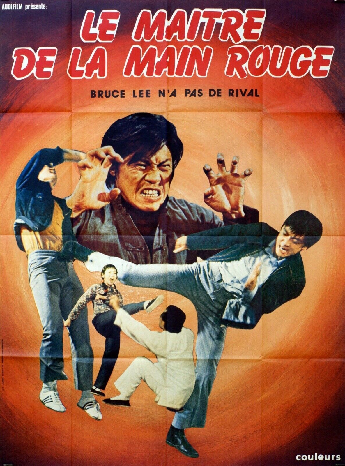 LE MAITRE DE LA MAIN ROUGE MOVIE POSTER ORIGINAL 120x160 JAMES MAC ARTHUR