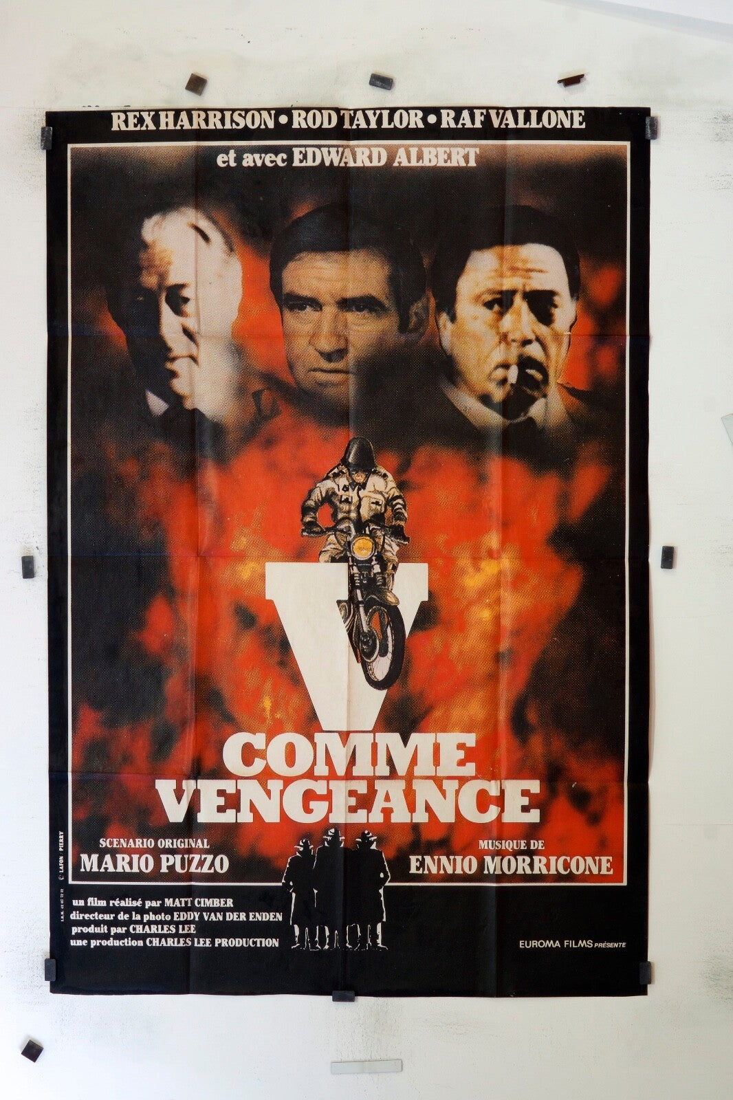 V COMME VENGEANCE REX HARRISON MOVIE POSTER ORIGINAL 120x160