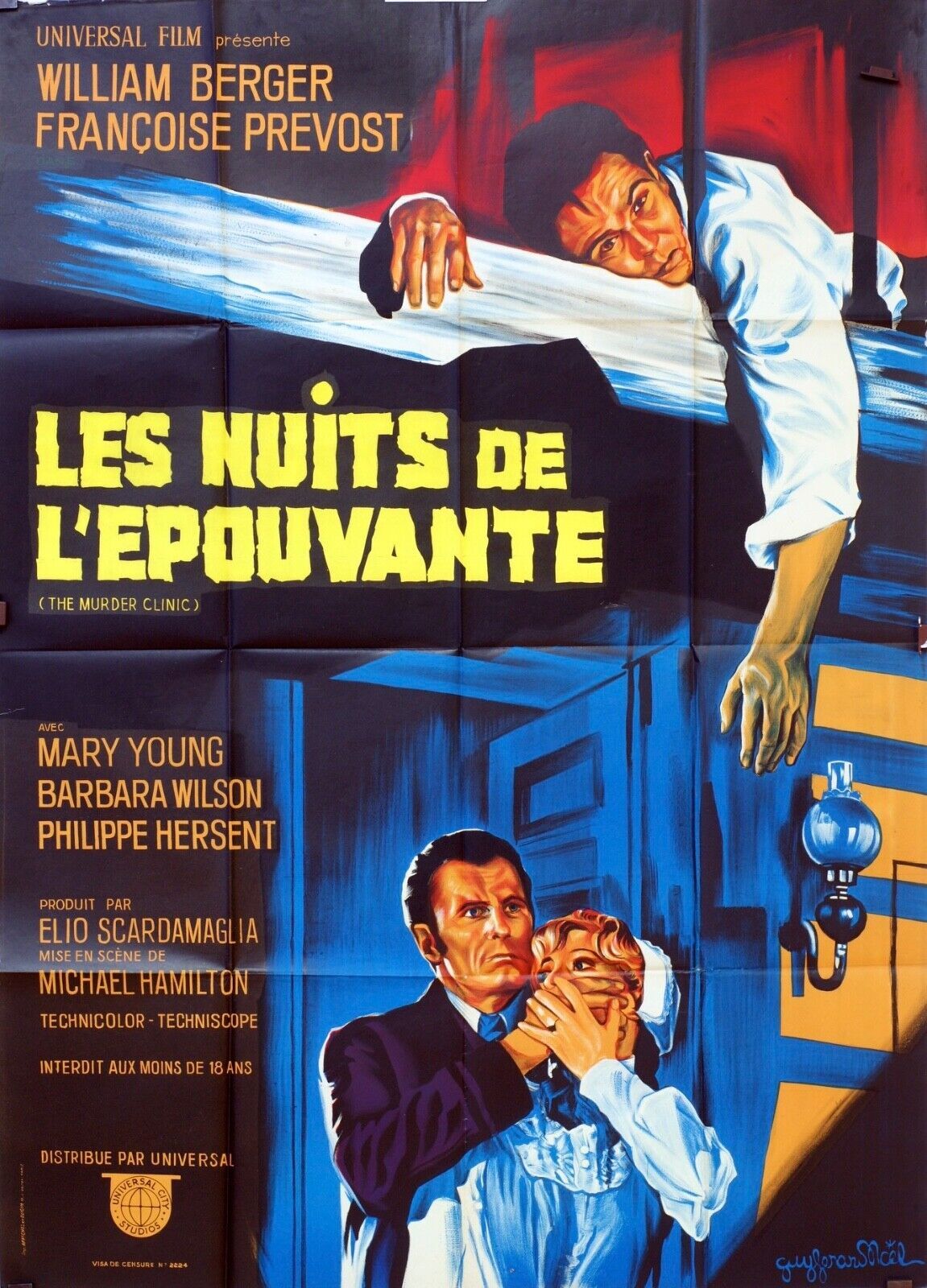 LES NUITS DE L’ÉPOUVANTE MOVIE POSTER ORIGINAL 120x160 WILLIAM BERGER