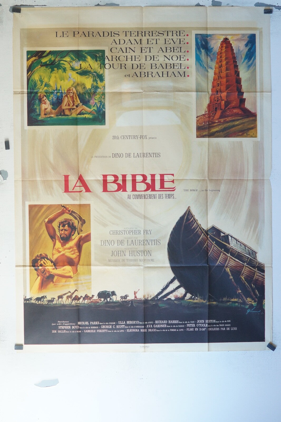 LA BIBLE MOVIE POSTER ORIGINAL 120x160 WILLIAM BERGER