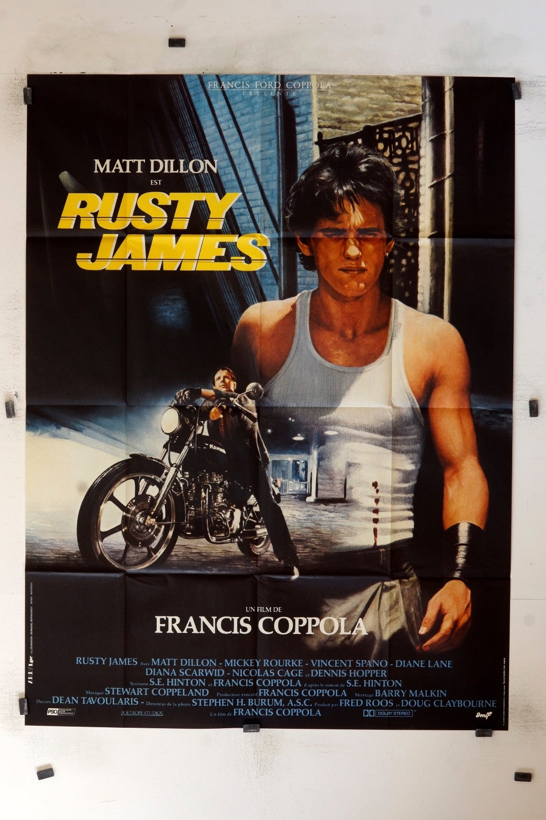 RUSTY JAMES MATT DILLON ORIGINAL MOVIE POSTER 120x160