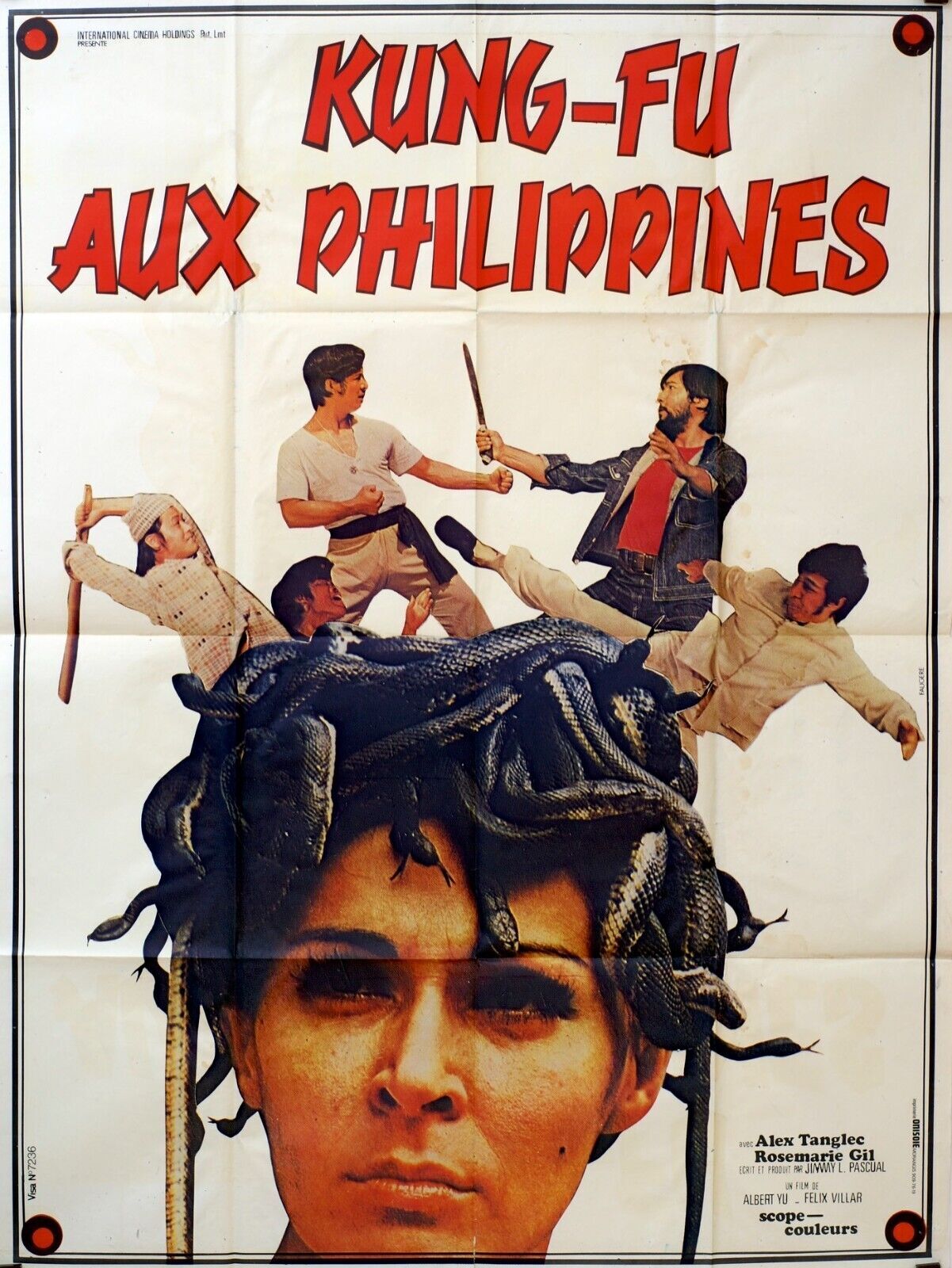 KUNG-FU AUX PHILIPPINES, KARATÉ, Movie poster ORIGINAL (120x160) HENRI VERA