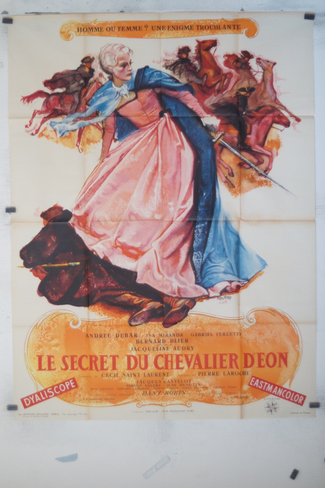 SECRET DU CHEVALIER D’EON (LE) movie poster ORIGINAL 120x160
