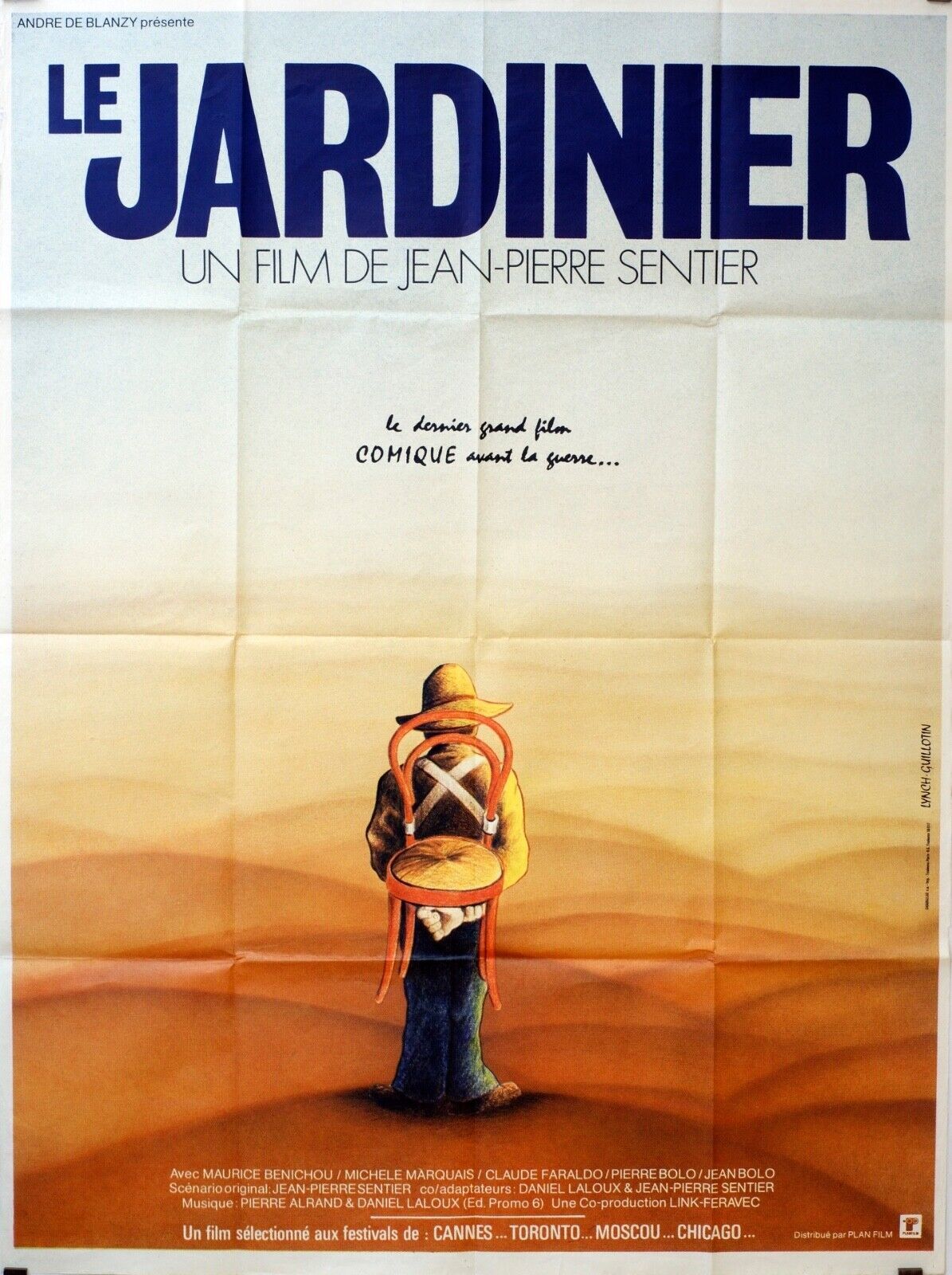 LE JARDINIER MOVIE POSTER ORIGINAL 120x160 JEAN PIERRE SENTIER