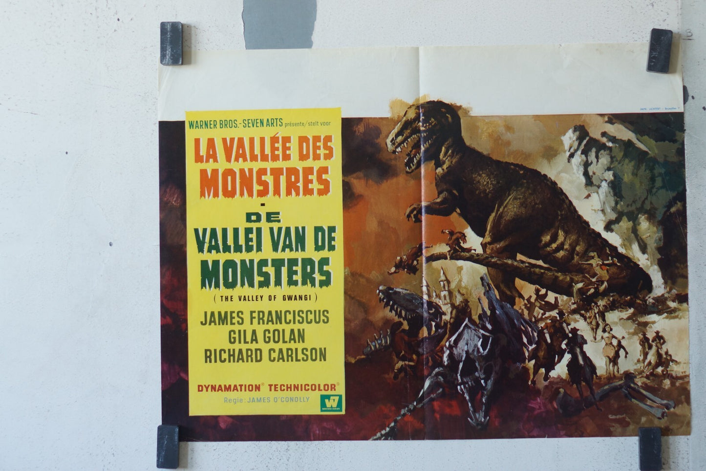 LA VALLÉE DES MONSTRES MOVIE POSTER ORIGINAL (48 X36) The valley of Gwangi