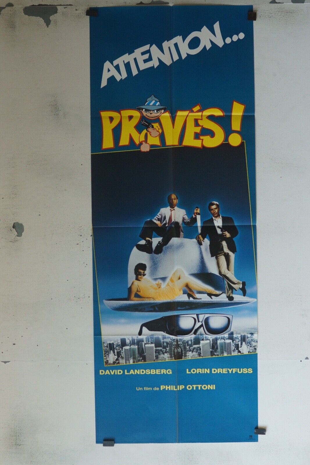 ATTENTION PRIVÉ ! MOVIE POSTER ORIGINAL 60x160 DAVID LANDSBERG