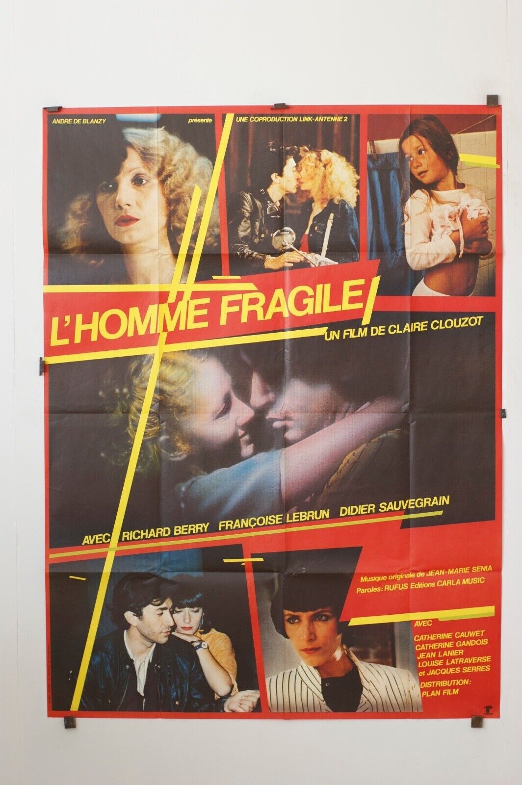 L’HOMME FRAGILE MOVIE POSTER ORIGINAL 120x160 RICHARD BERRY