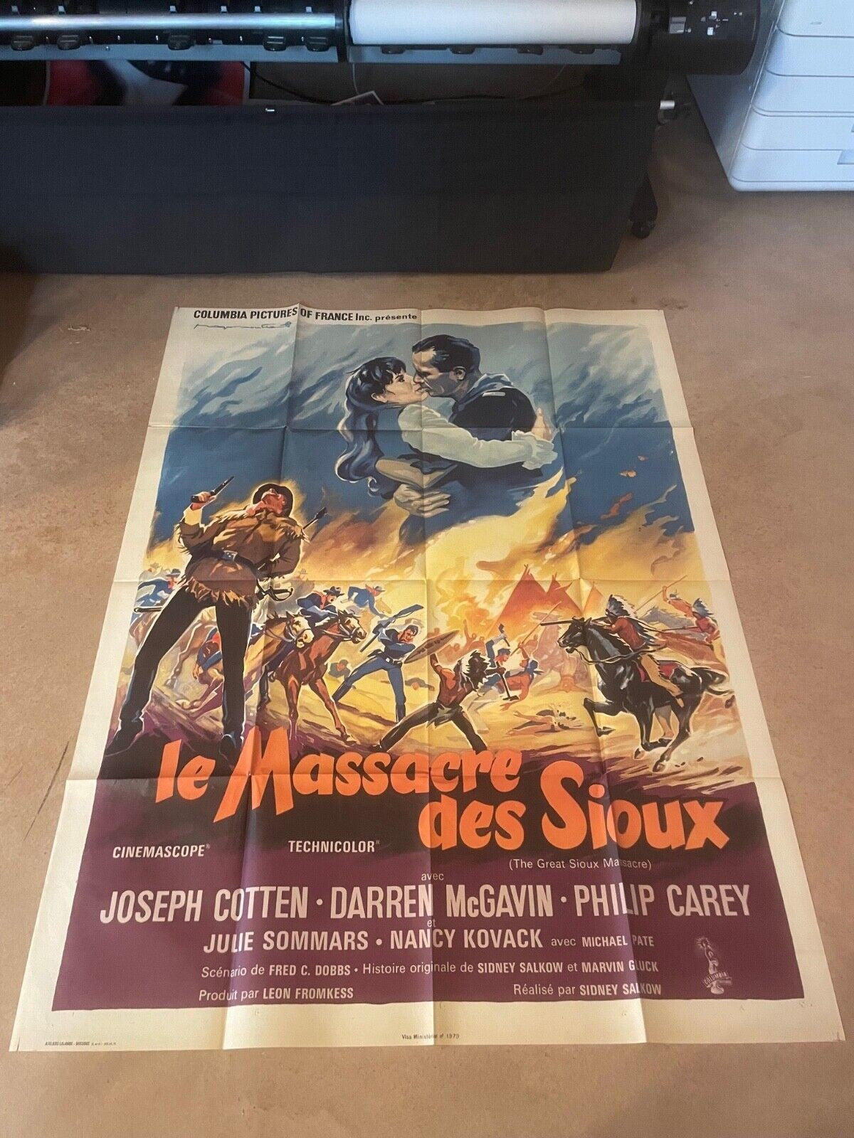 LE MASSACRE DES SIOUX MOVIE POSTER ORIGINAL (120x160) JOSEPH COTTEN