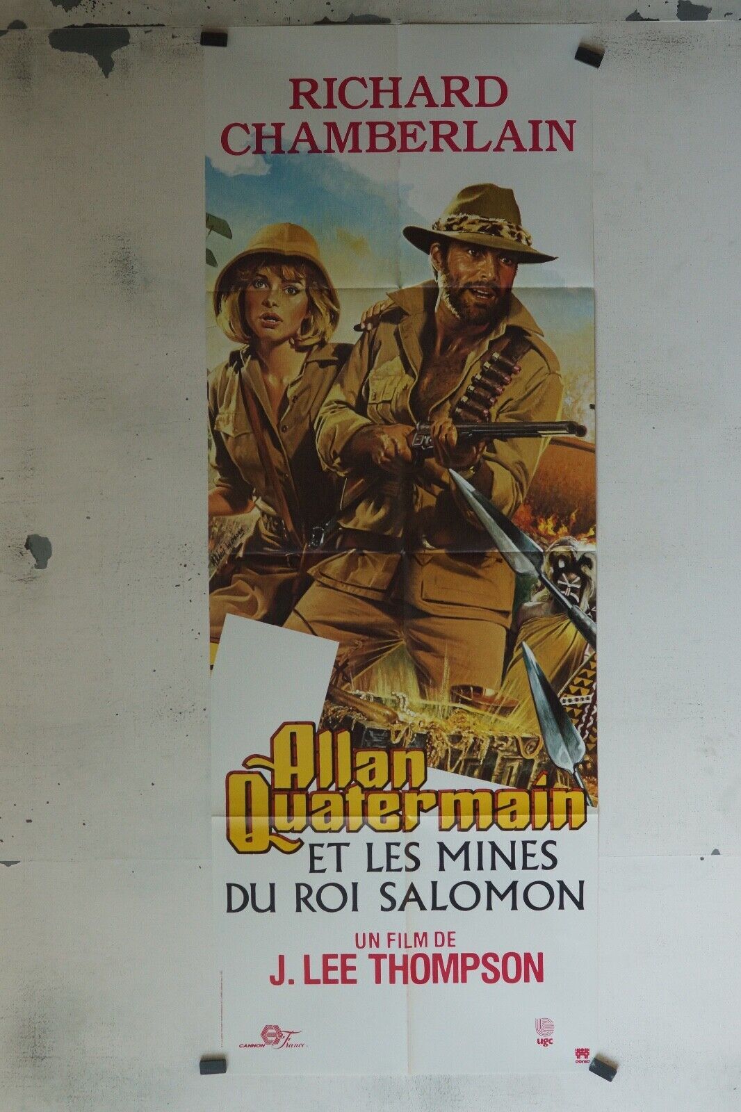 ALLAN QUATERMAIN ET LES MINES DU ROI SALOMON 60x160 ORIGINAL RICHARD CHAMBERLAIN