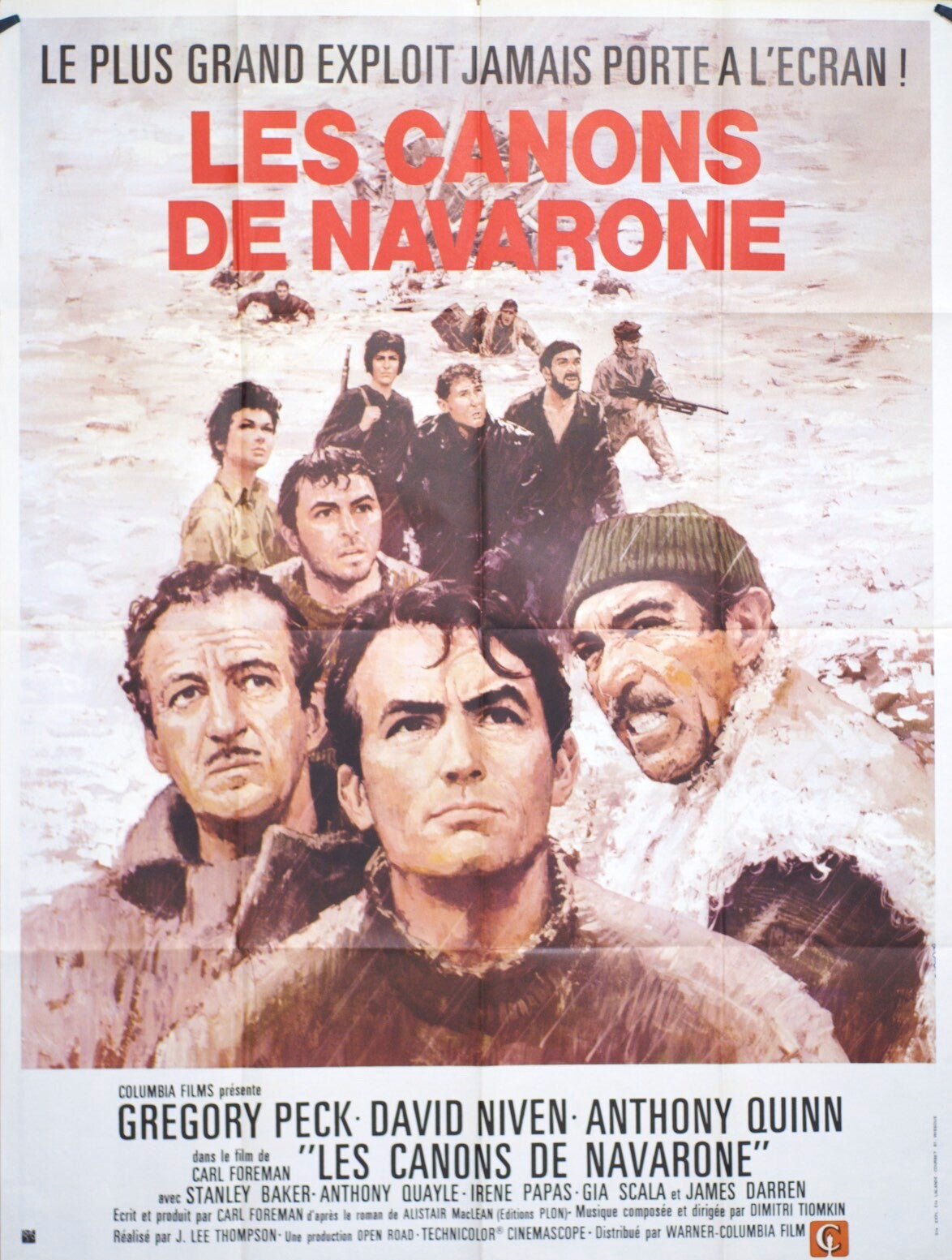 LES CANONS DE NAVARONE MOVIE POSTER ORIGINAL 120x160 GREGORY PECK