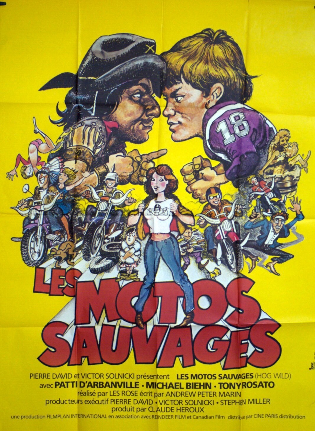LES MOTOS SAUVAGES MOVIE POSTER ORIGINAL 120x160 PATTI D’ARBANVILLE