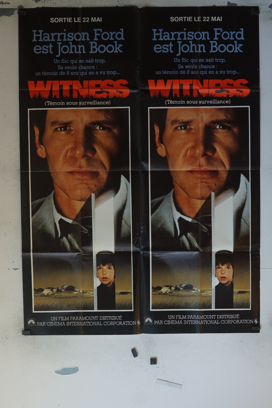 WHITNESS MOVIE POSTER ORIGINAL 120x160 HARRISON FORD