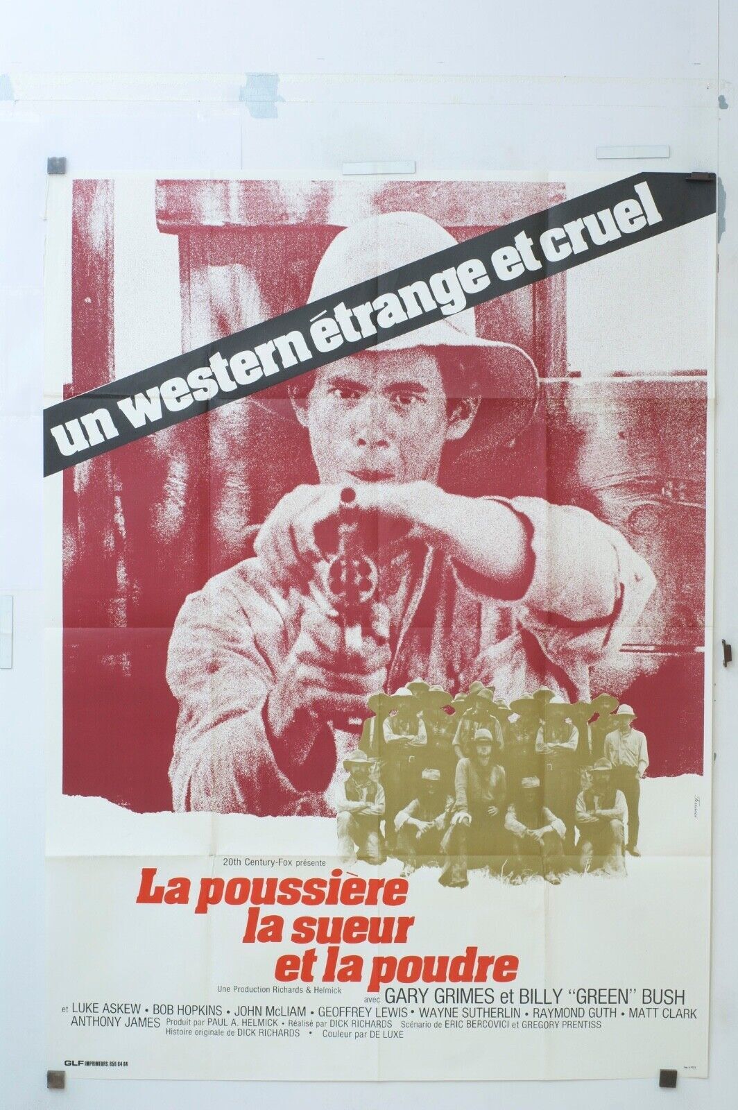 LA POUSSIÈRE LA SUEUR ET LA POUDRE MOVIE POSTER ORIGINAL 120x160 GARY GRIMES