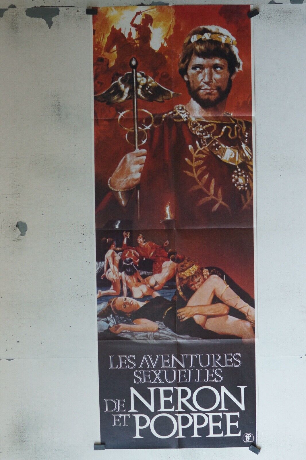 LES AVENTURES SEXUELLES DE NERON POPÉE ORIGINAL 60x160 SERGIO GOBBI