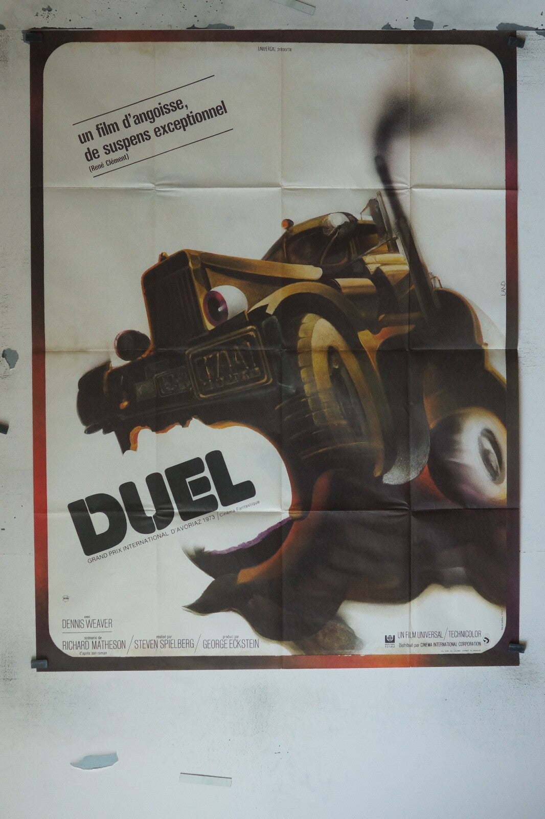 DUEL MOVIE POSTER ORIGINAL 120x160 DENNIS WEAVER
