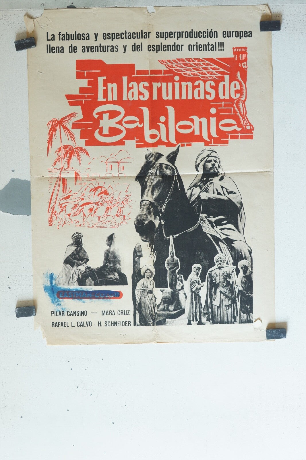 EN LAS RUINAS DE BABILONIA MOVIE POSTER ORIGINAL (48X66) Helmuth Schneider