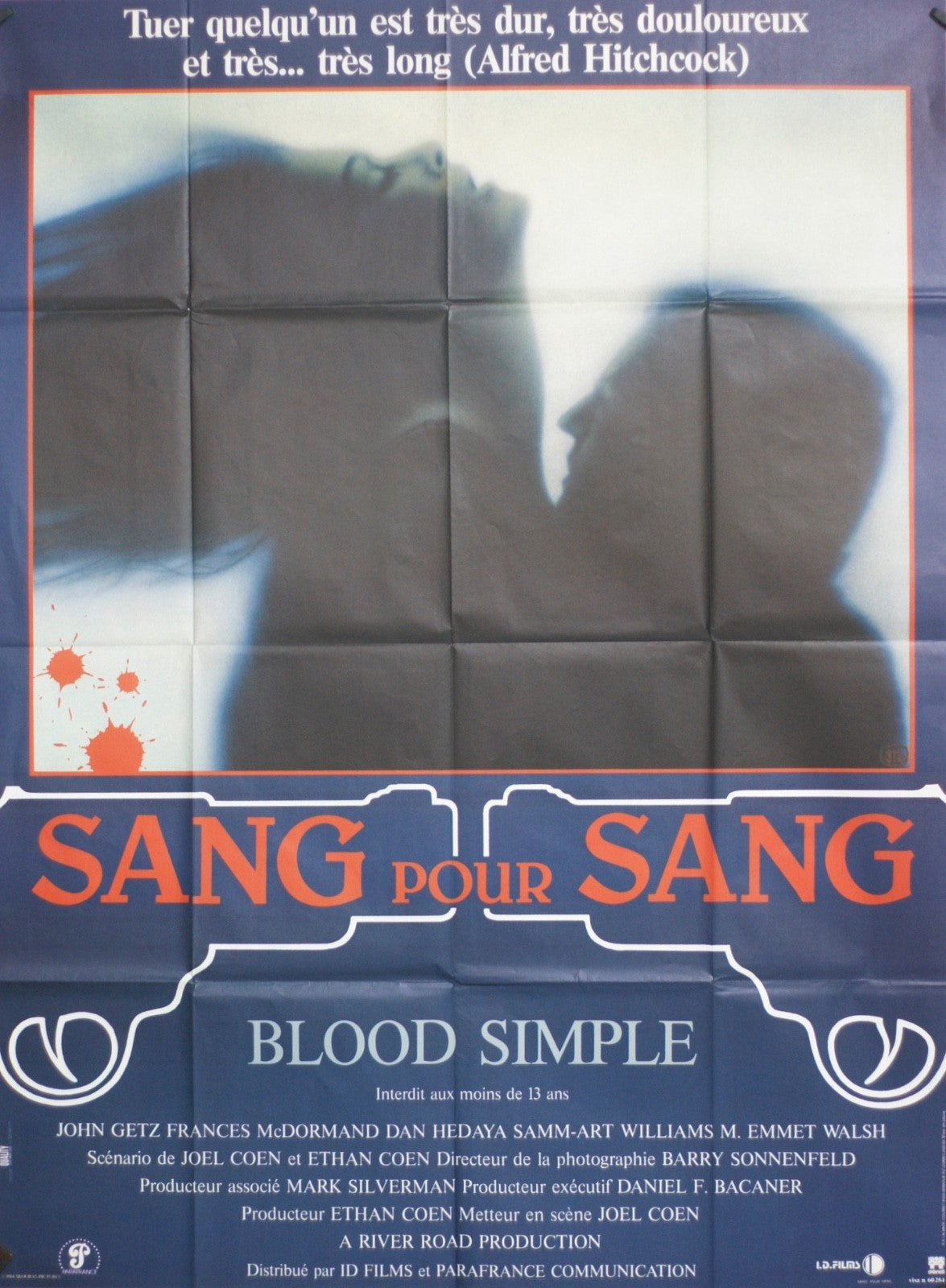 SANG POUR SANG PATRICK DEWAERE MOVIE POSTER ORIGINAL 120x160