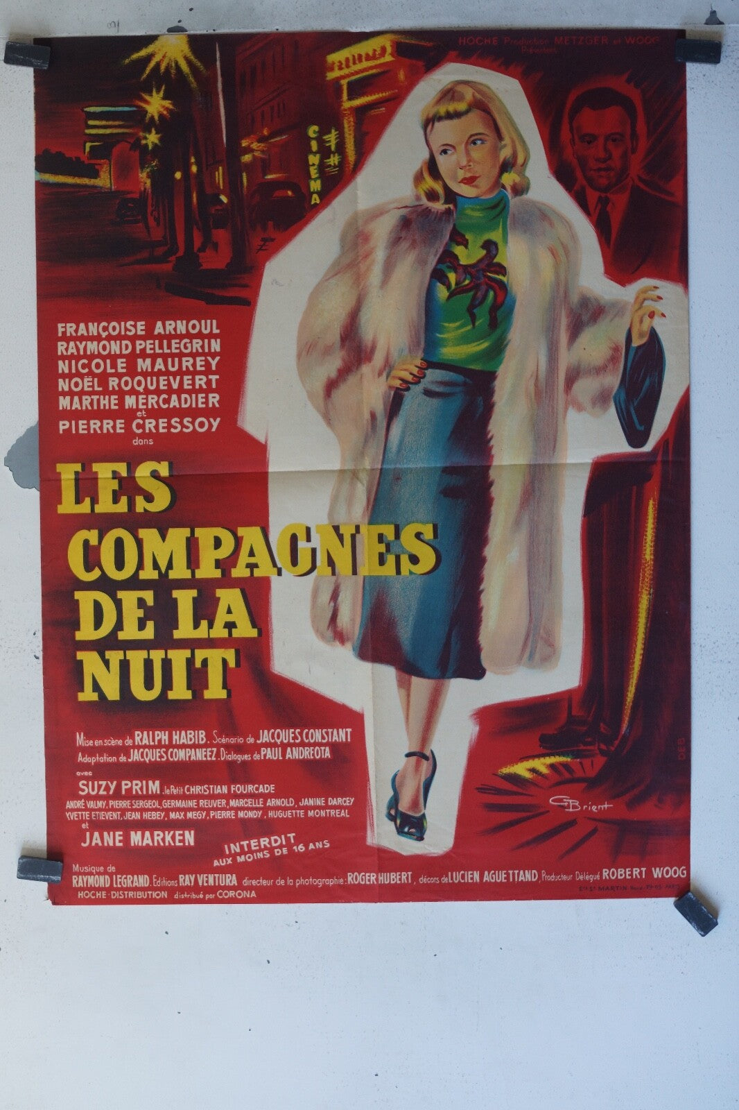 COMPAGNES DE LA NUIT (LES) Movieposter ORIGINAL 60x80 Françoise Arnoul