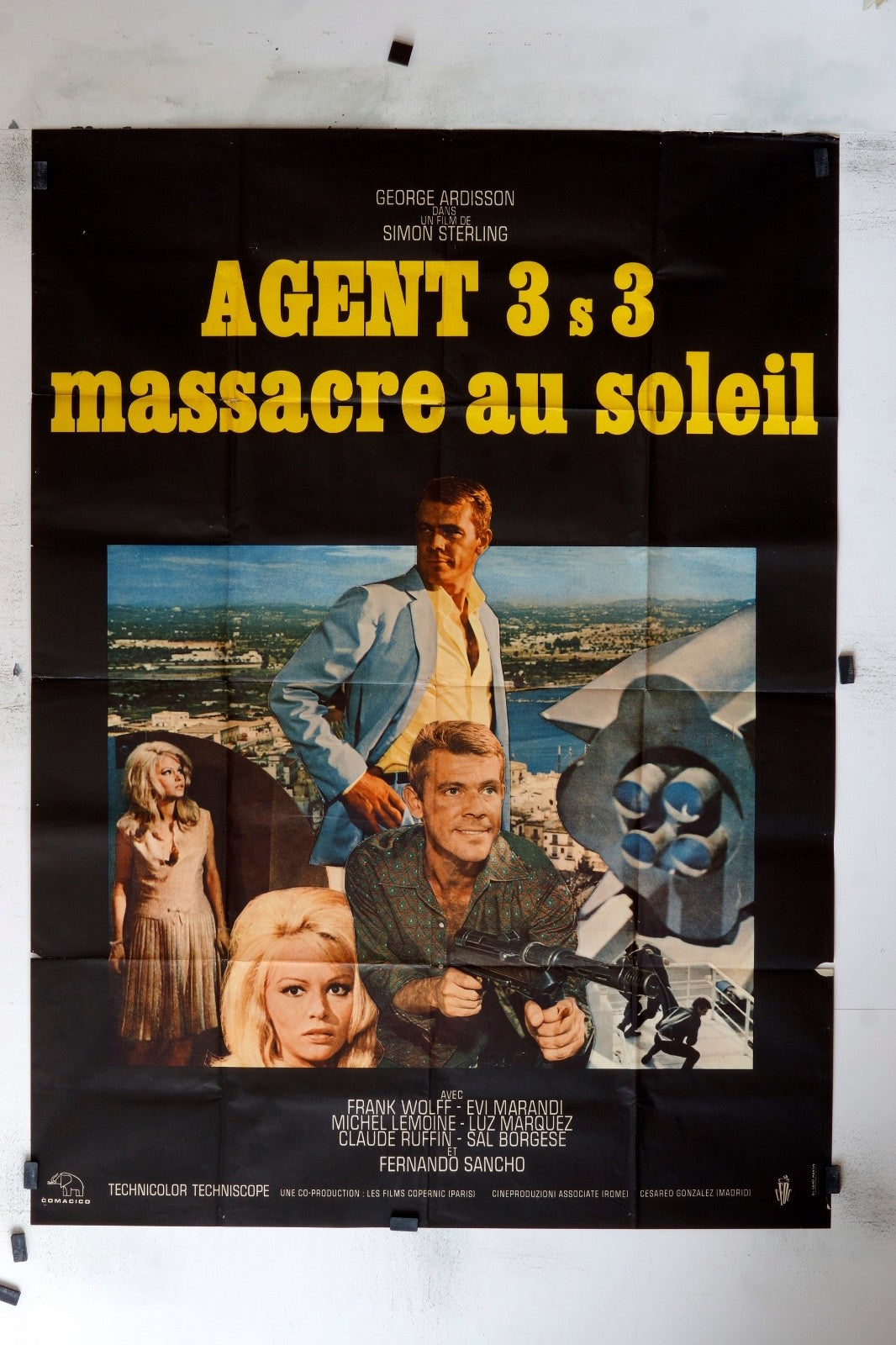 AGENT 3 s 3 MASSACRE AU SOLEIL GEORGE ARDISSON ORIGINAL 120x160